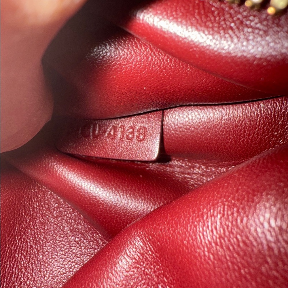 Elegant Burgundy Leather Handbag- celine sac 16 large - Picture 8 of 10